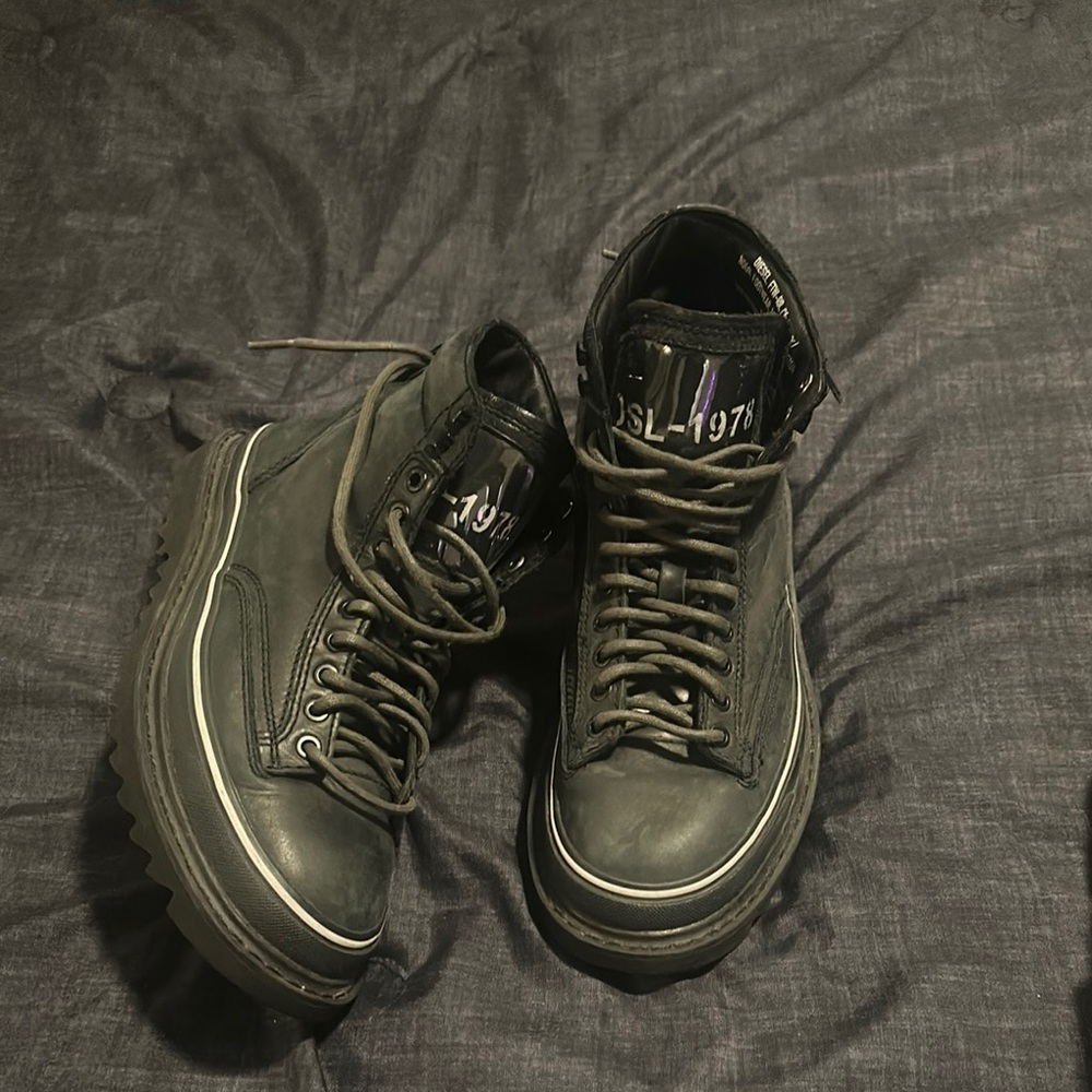 YSL 1971 Black High-Top Sneakers